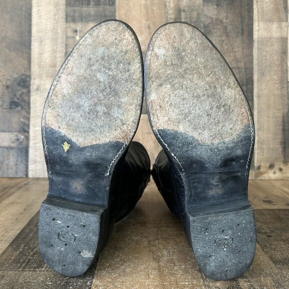 Lucchese Classics L8008 Vintage Ostrich Roper Western Cowboy Boots Mens 11 D - Picture 5 of 12